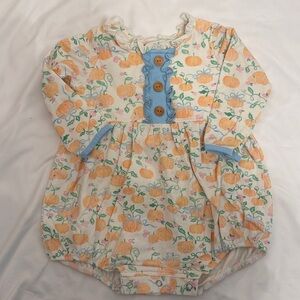 Pumpkin Print Kids Casual Dress